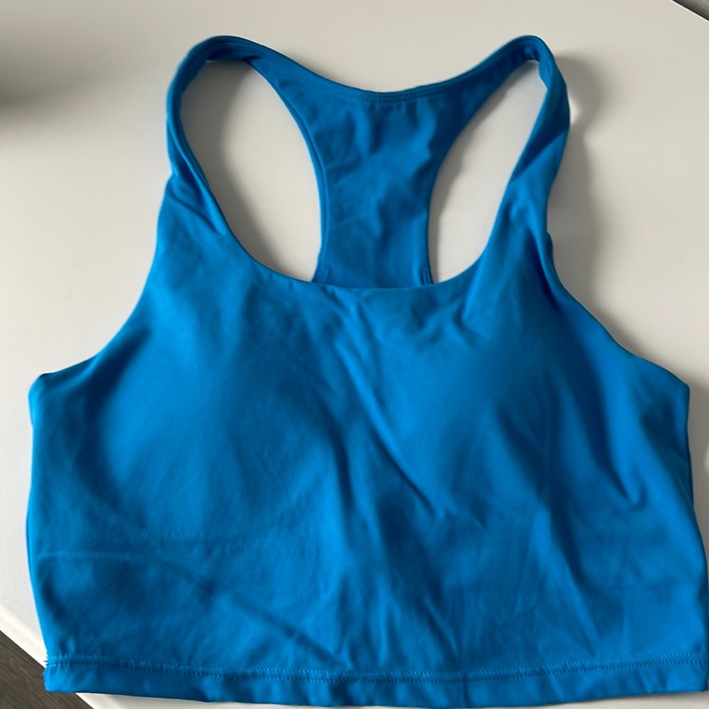 Paragon fitwear naked crop top with built in sports bra size small